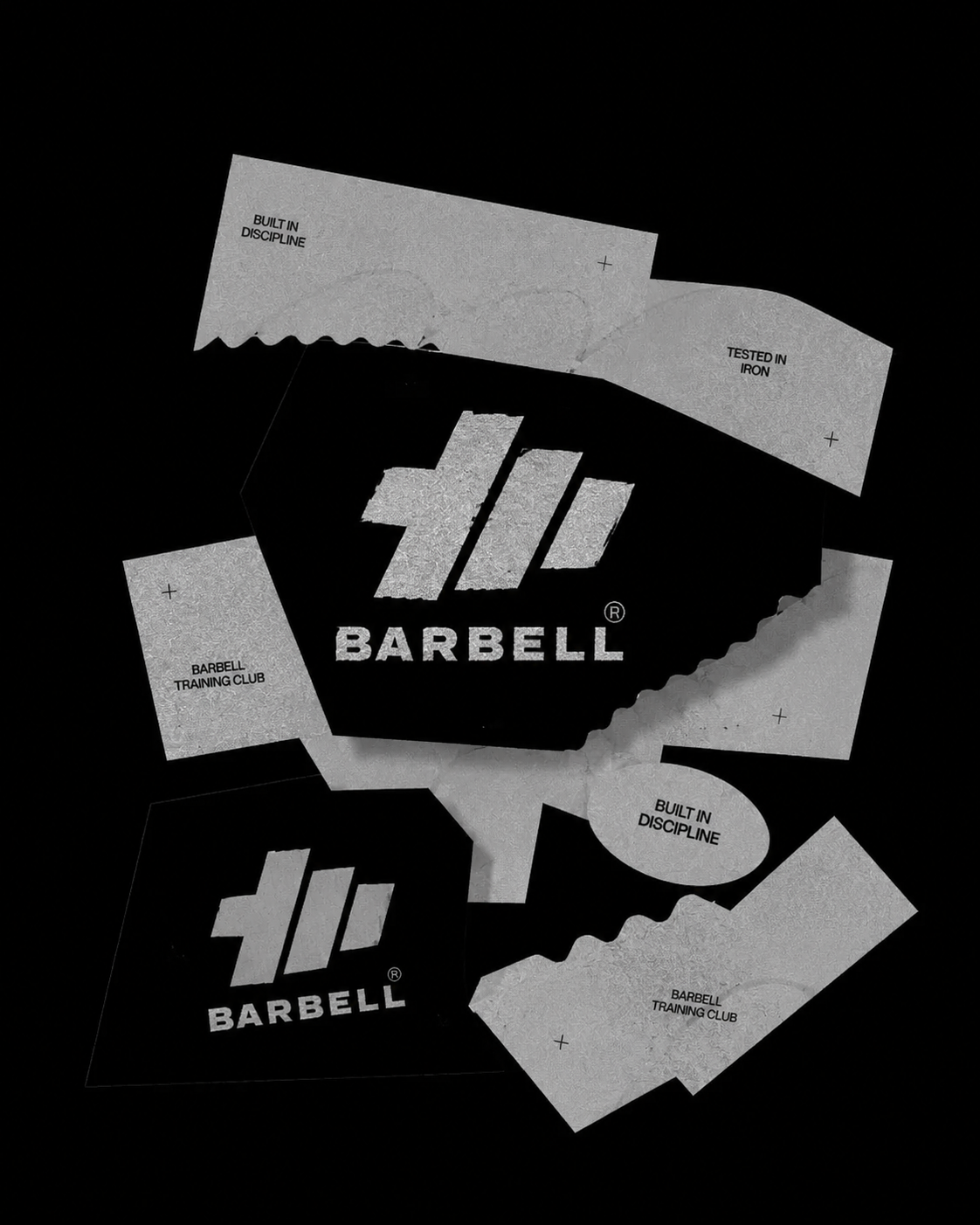 Barbell sticker and logo system
